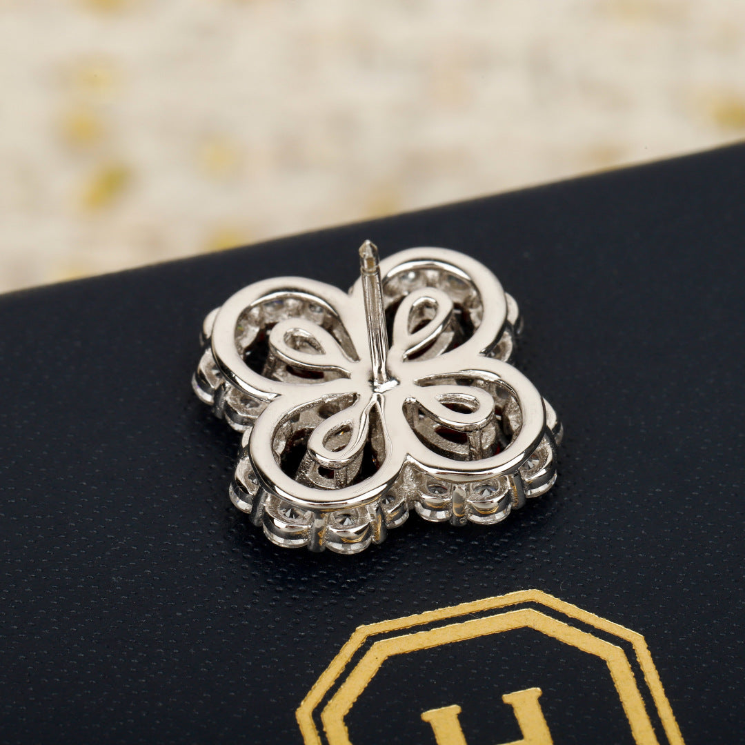 HW Red Diamond Loop Garden Earrings MLD2401