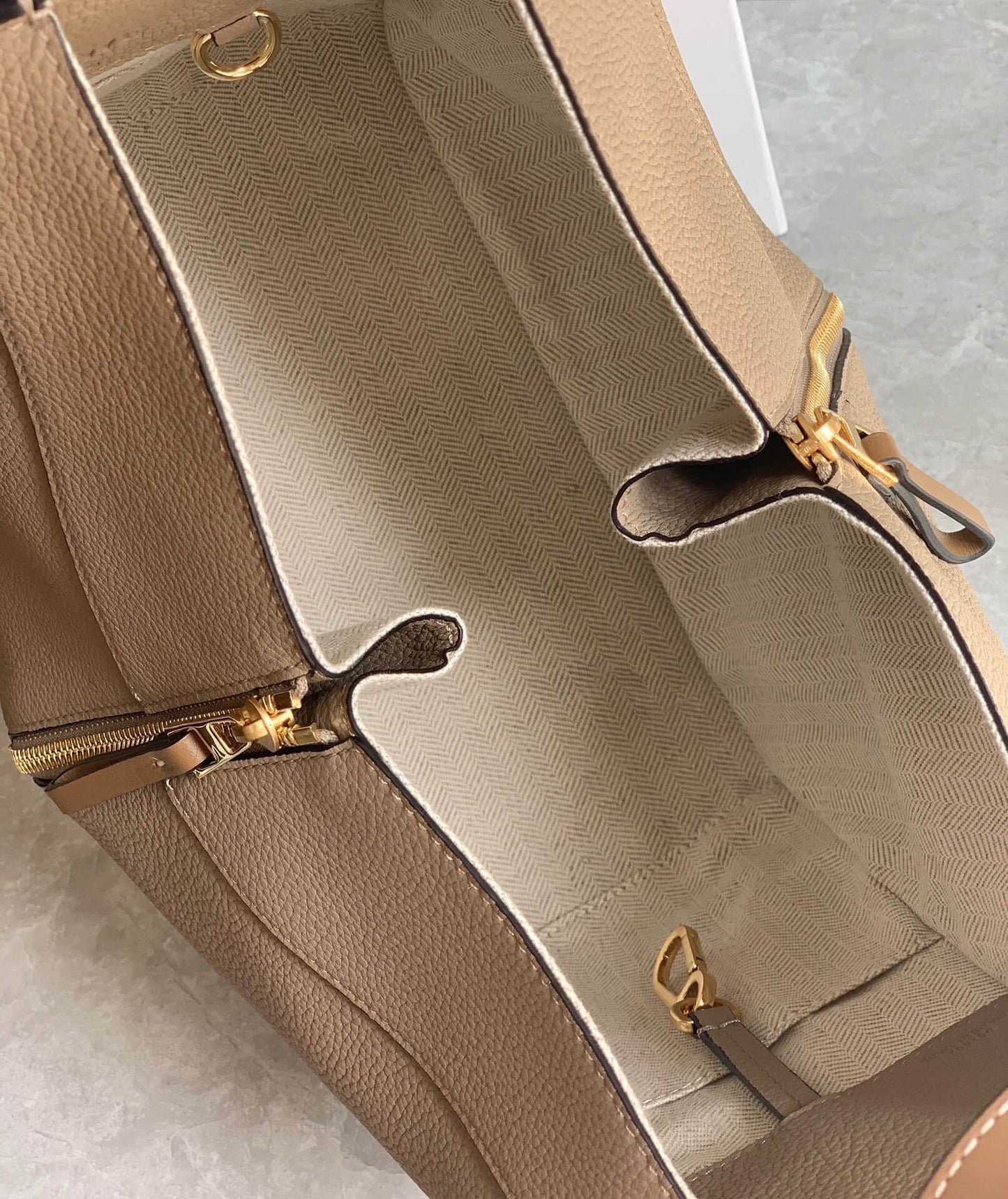 hammock bag shoulder bag apricot cowhide leather id216