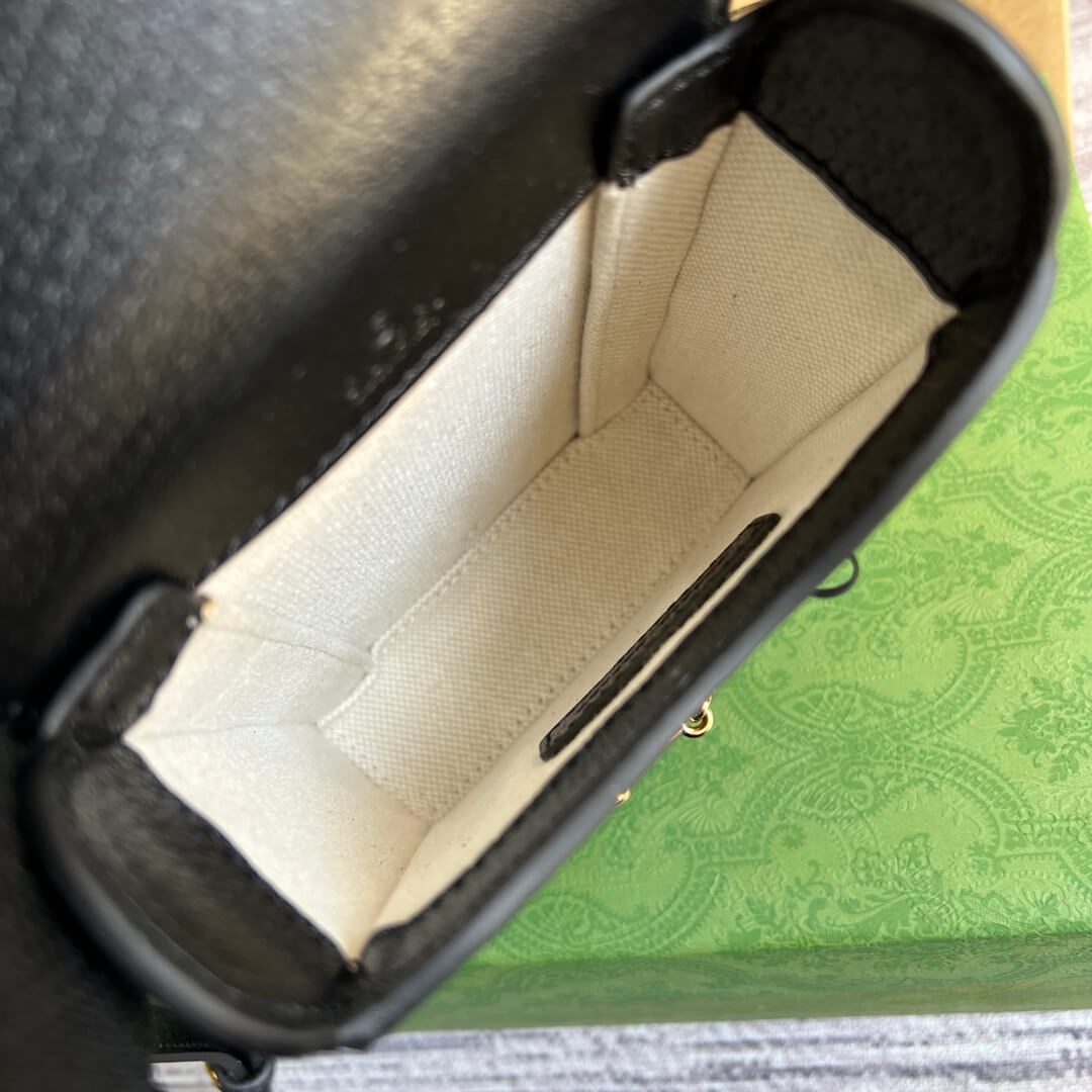 gc horsebit 1955 mini bag shoulder crossbody bag 625615 denim leather black