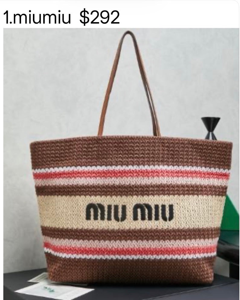 Miumiu Raffia Tote Bag  color MM2609121