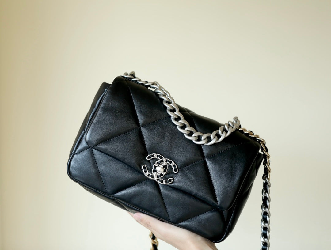 original imported genuice cow leather full steel silver hardware black