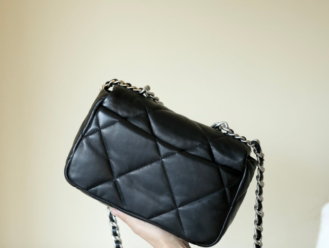 original imported genuice cow leather full steel silver hardware black