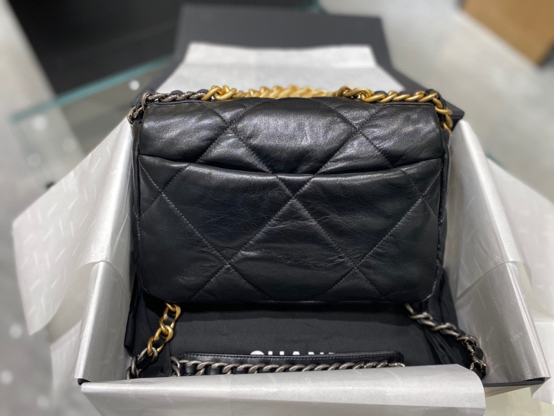 original imported cow leather full steel silver hardware black