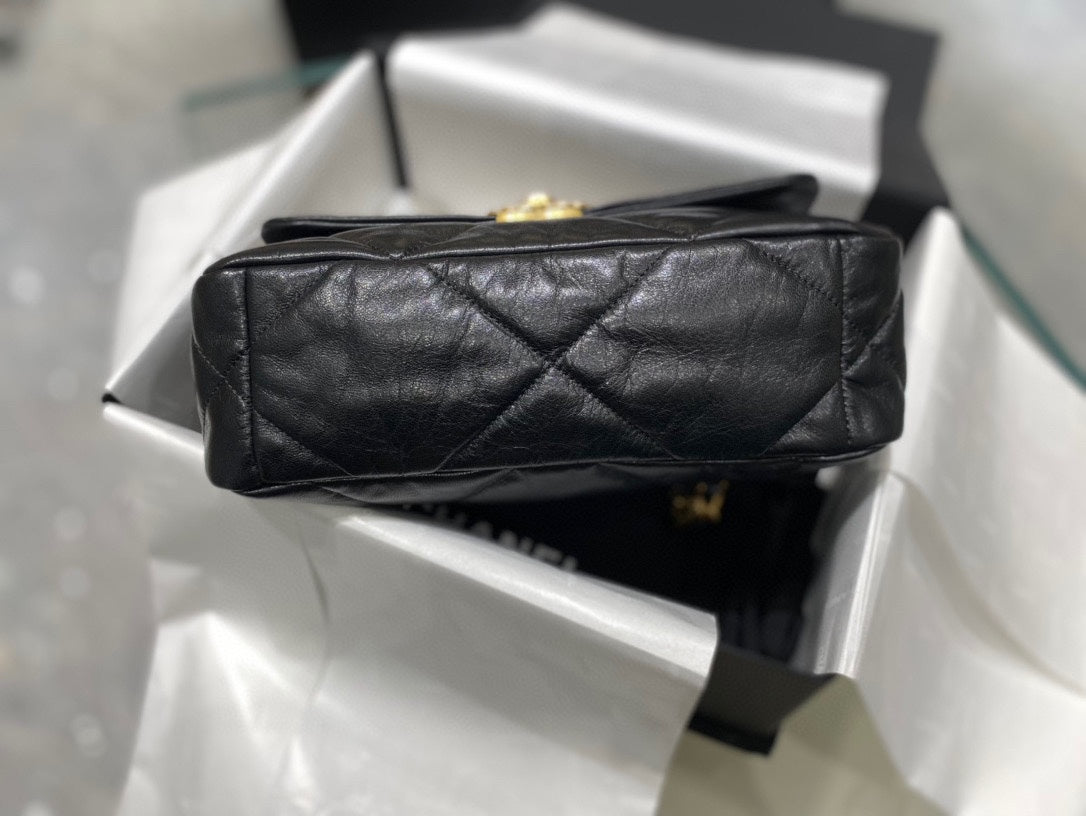 original imported cow leather full steel silver hardware black