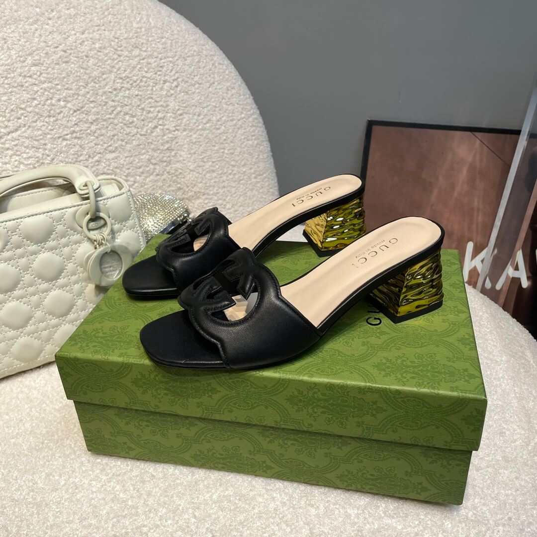 l 070601 slipper womens shoes cowhide black new spring and summer free shipping
