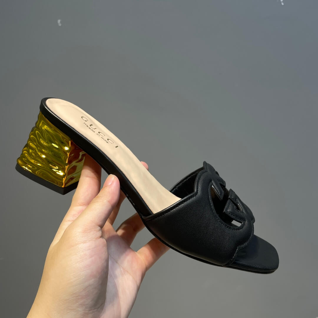 l 070601 slipper womens shoes cowhide black new spring and summer free shipping