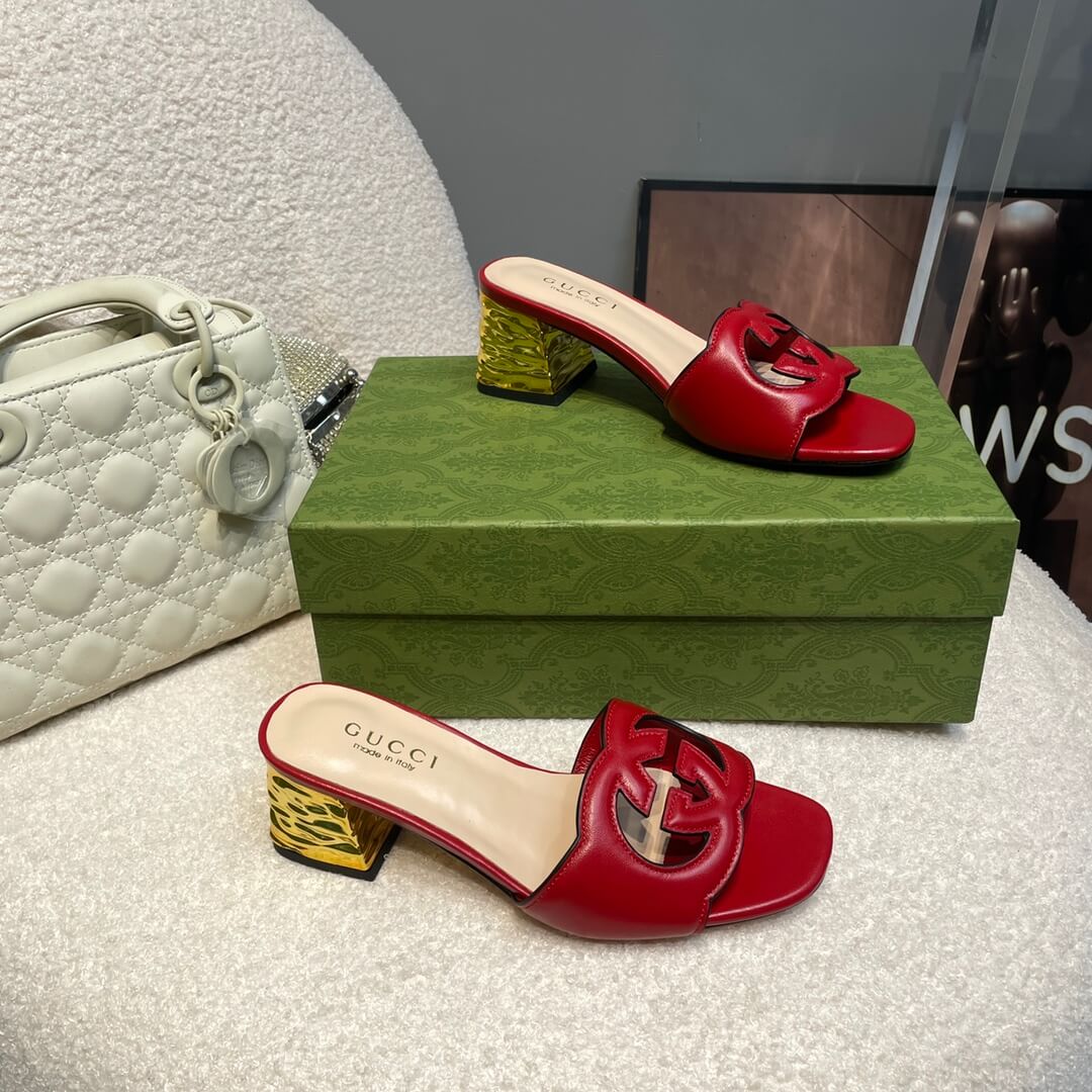 l 070601 slipper womens shoes cowhide red new spring and summer