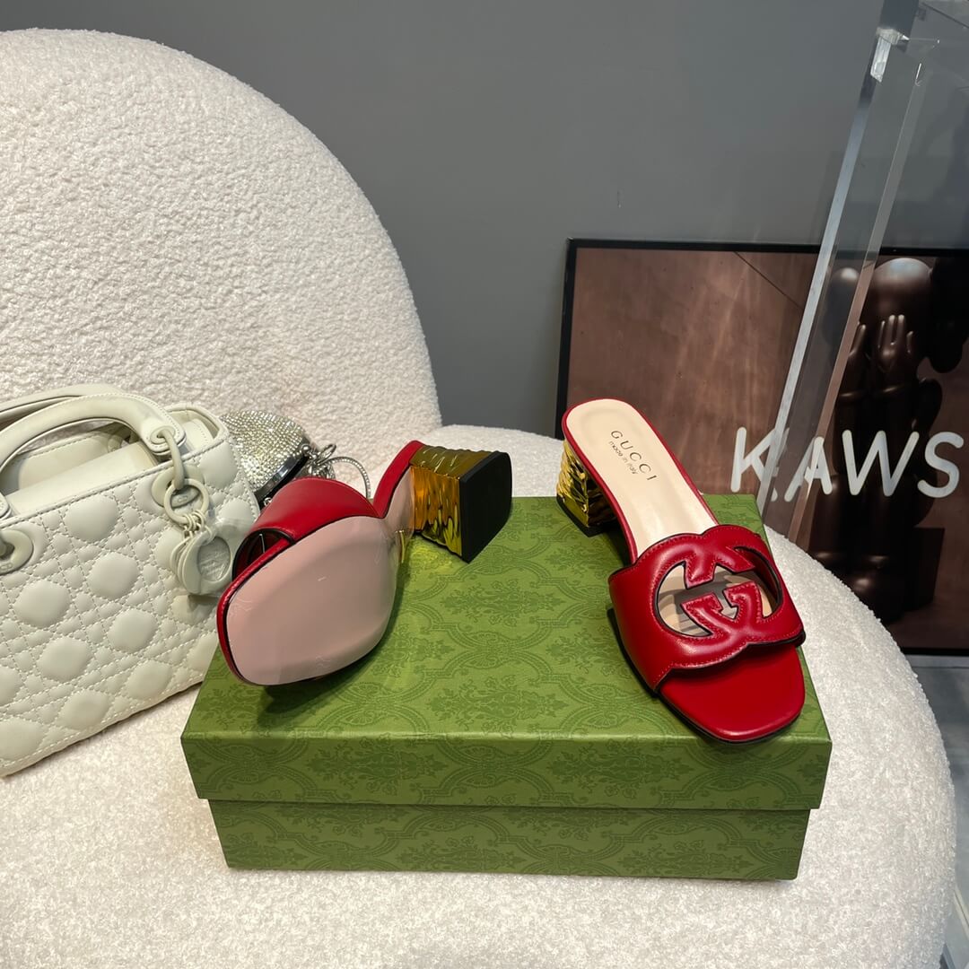 l 070601 slipper womens shoes cowhide red new spring and summer