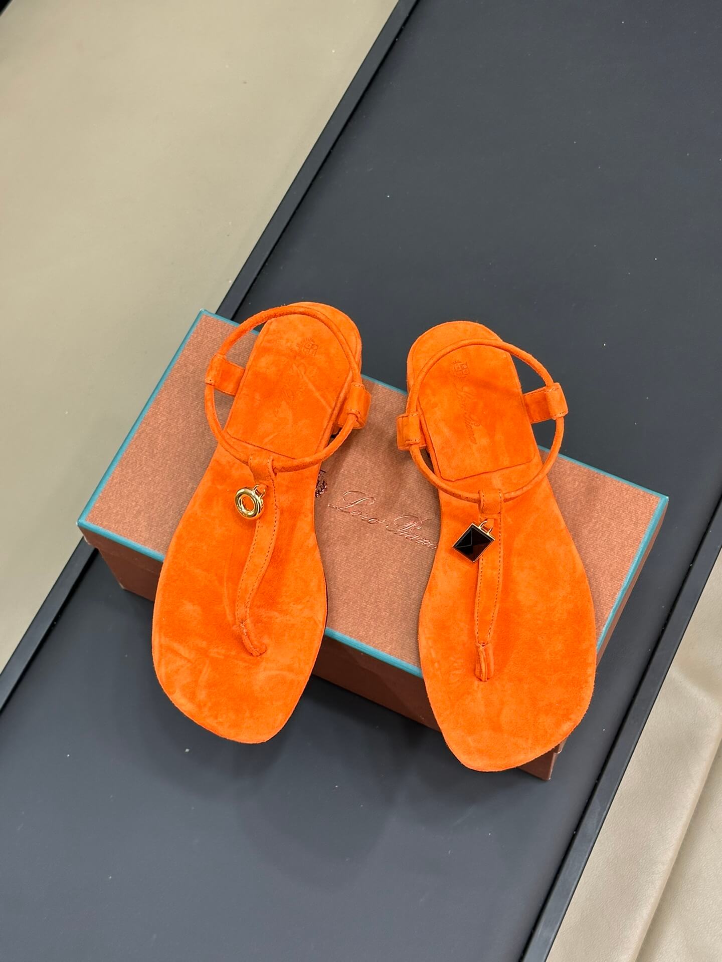 LP 2024 New Spring Summer toe sadals shoes ORANGE 647258865