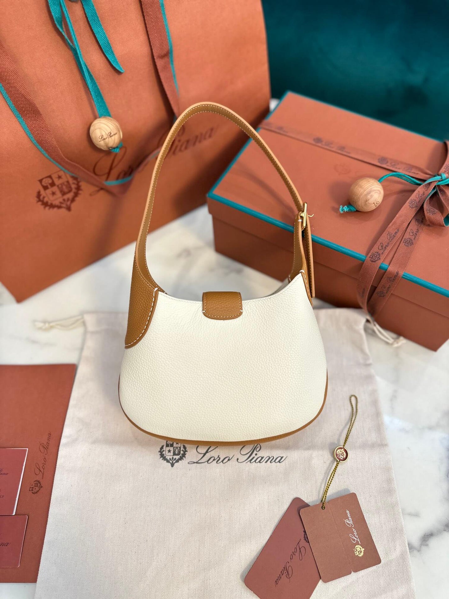 LP Bobbin trendy underarm bag LP2503121 off-white