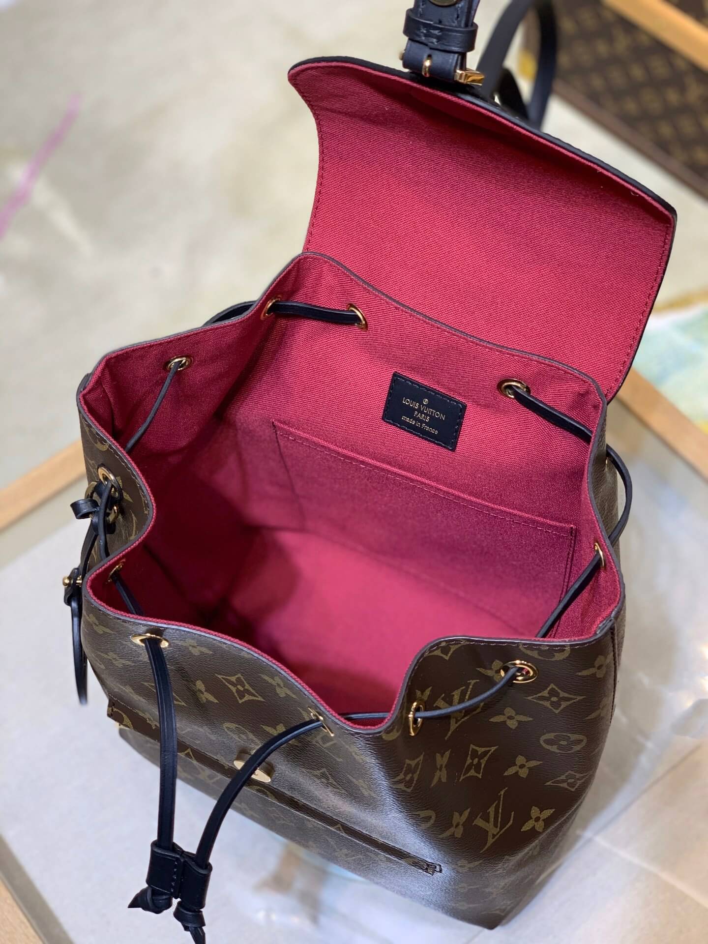 louis vuitton m45515 backpack lv montsouris pm monogram black
