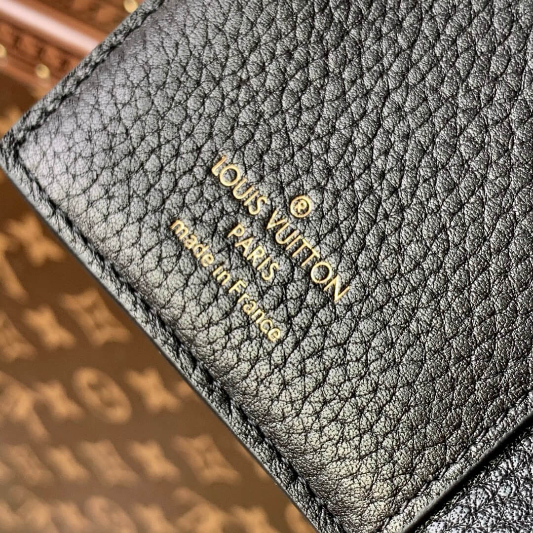 louis vuitton lv m41938 m81212 clea wallet black monogram embroidery