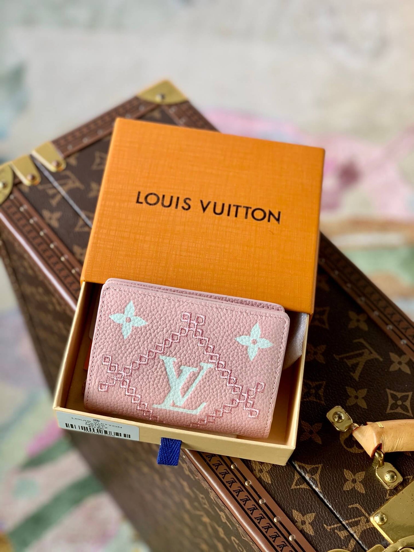 small pink wallets of women