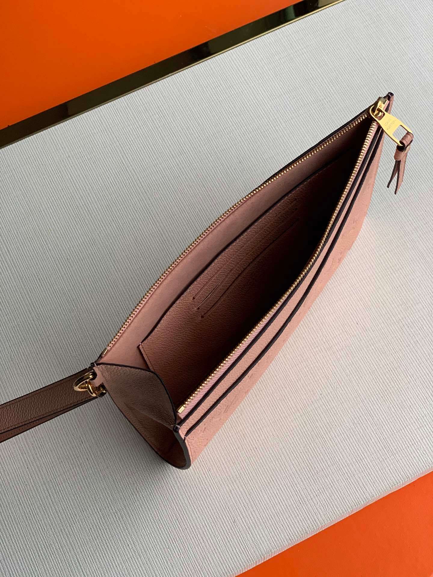 lv louis vuitton m68705 purse pochette m lanie mm monogram empreinte pink leather