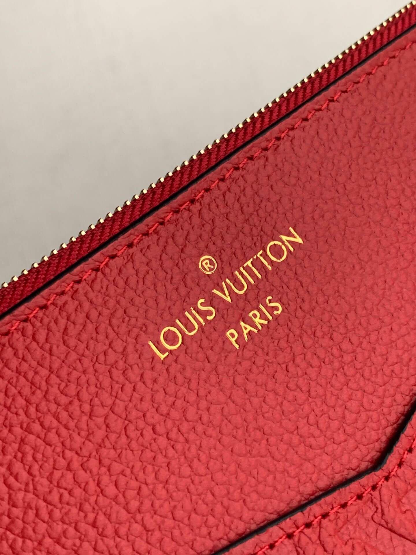 louis vuitton m68705 purse pochette m lanie mm monogram empreinte red leather