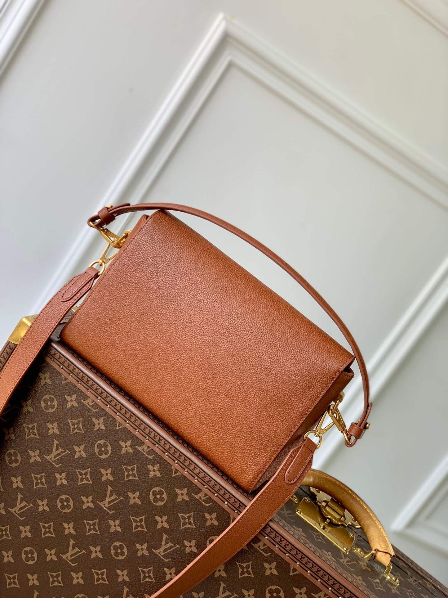 LV M24640 Soft Twist Brown HandBag