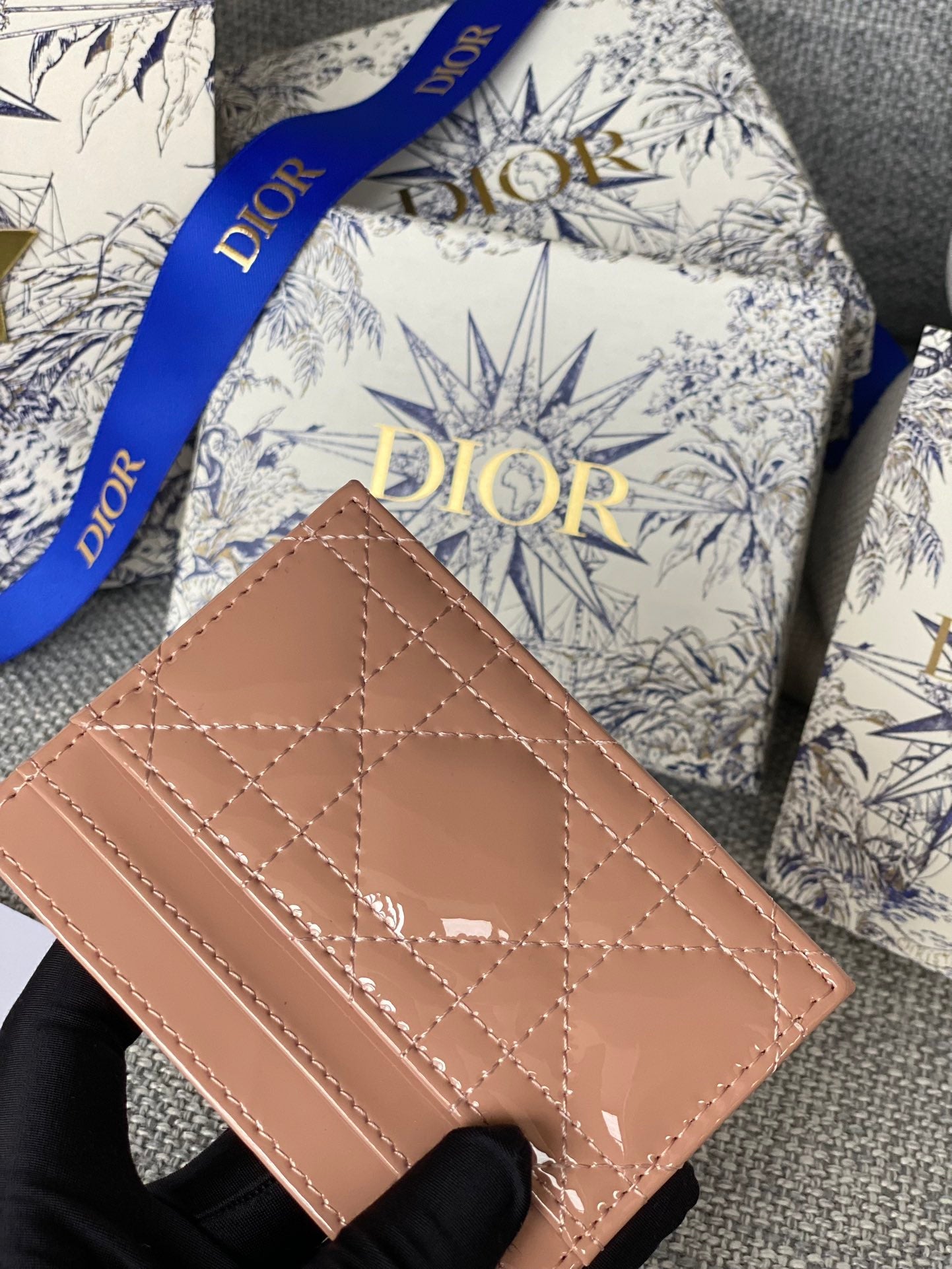 lady card holder lacquer leather dmz240617 nude