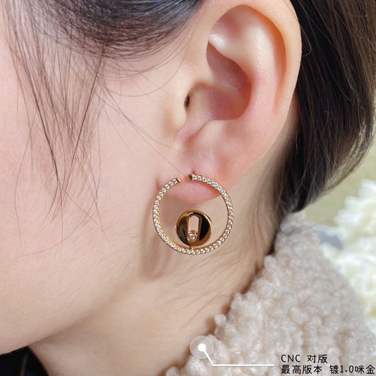 light luxury smooth round flexible ear studs minimalist eh13168a18
