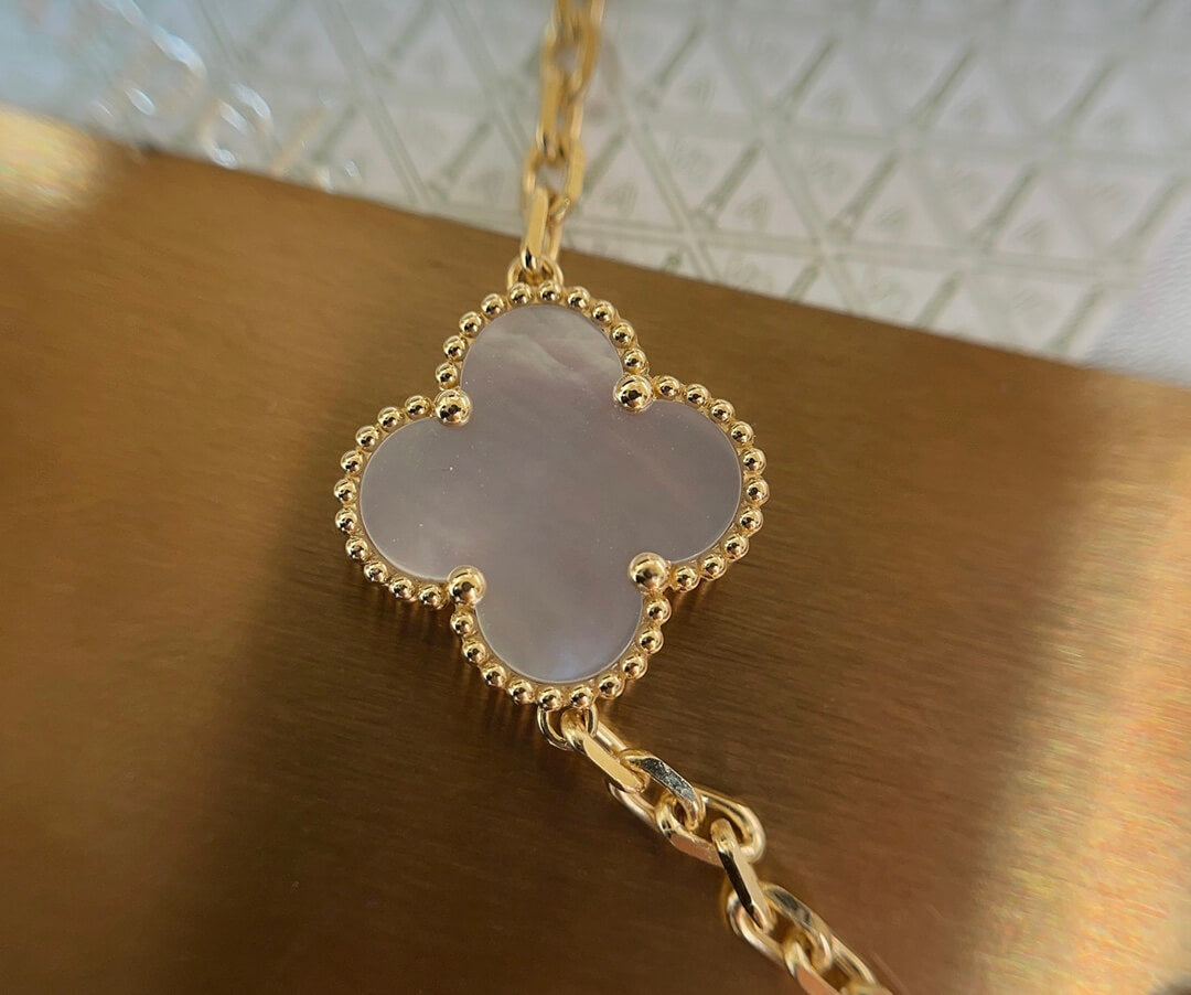 light luxury and advanced sense four leaf grass five flower bracelet rose gold small tide slc10