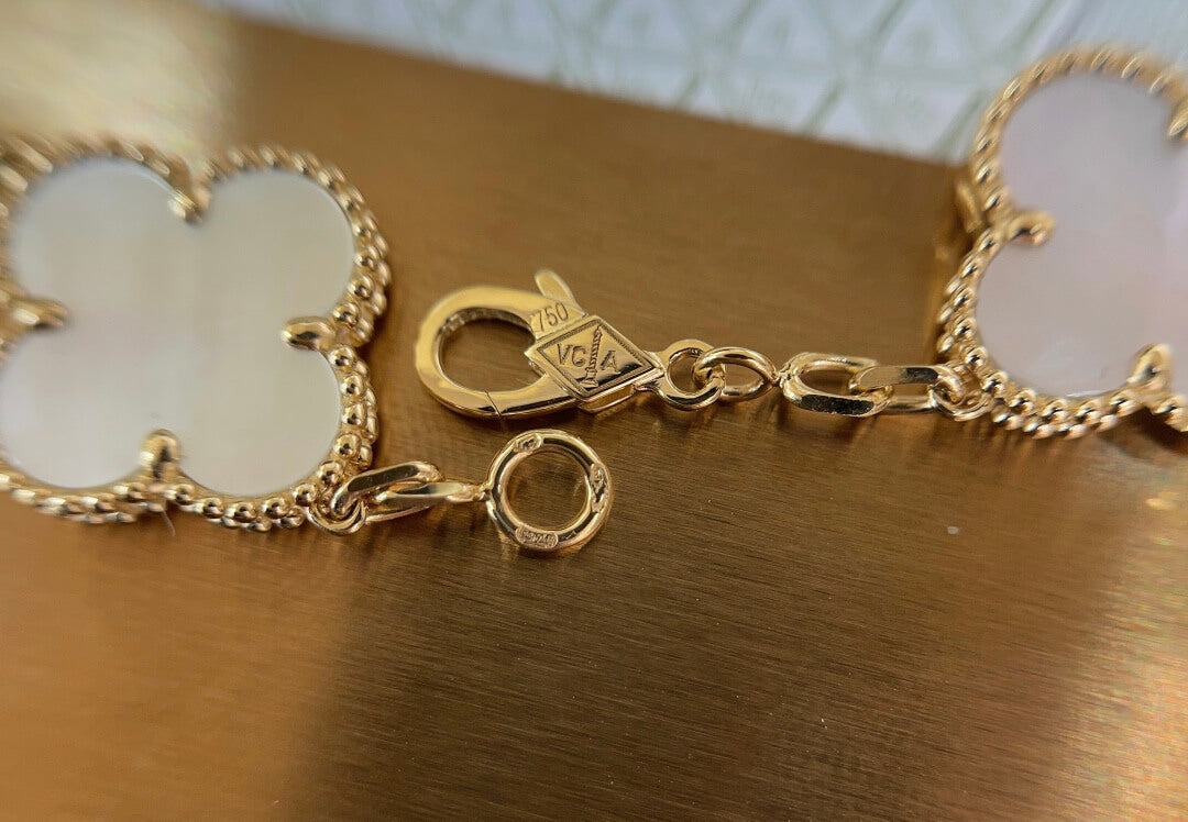 light luxury and advanced sense four leaf grass five flower bracelet rose gold small tide slc10