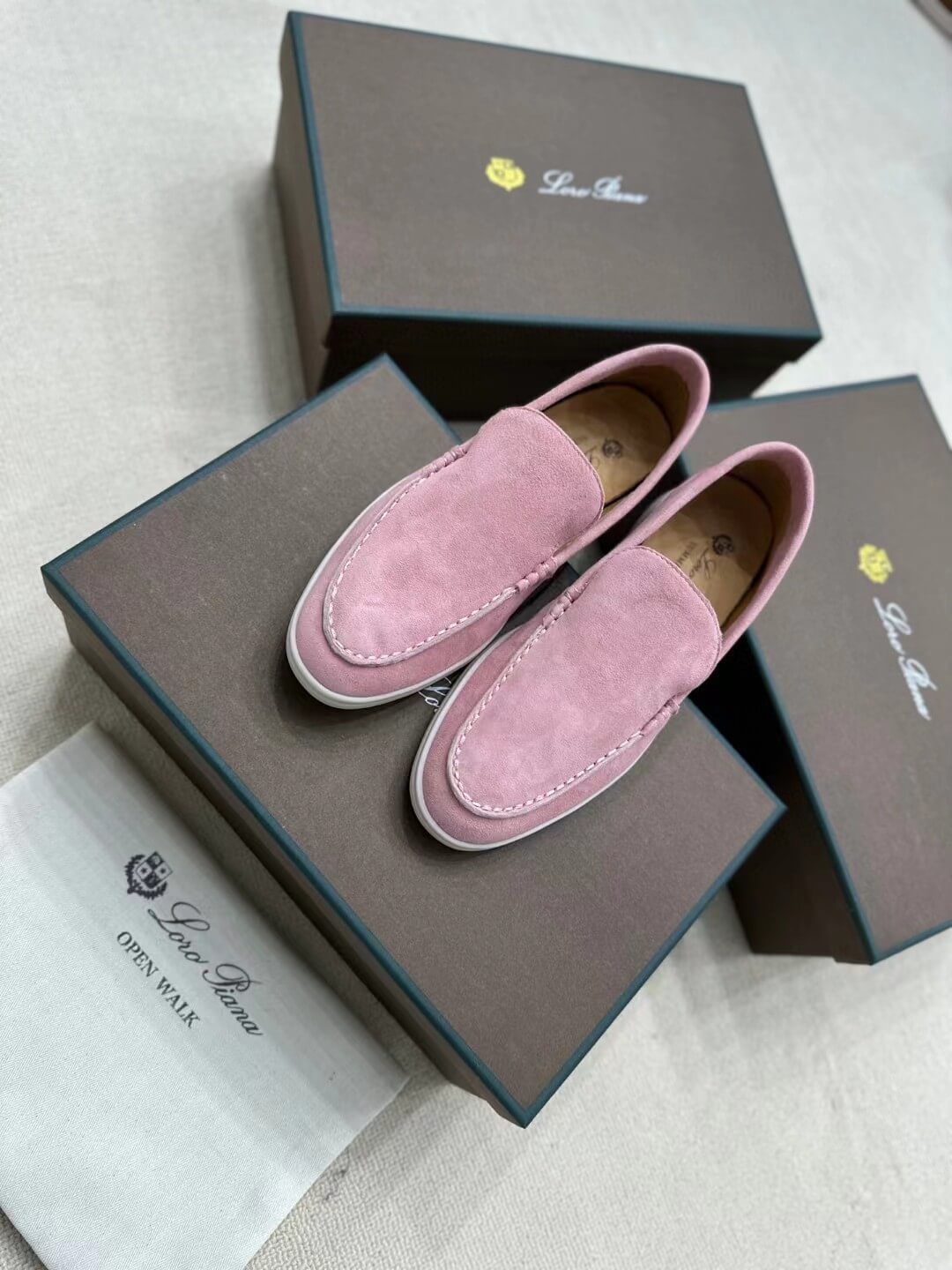 Loro Piana Summer Walk Loafers shoes FAE8124 Pink