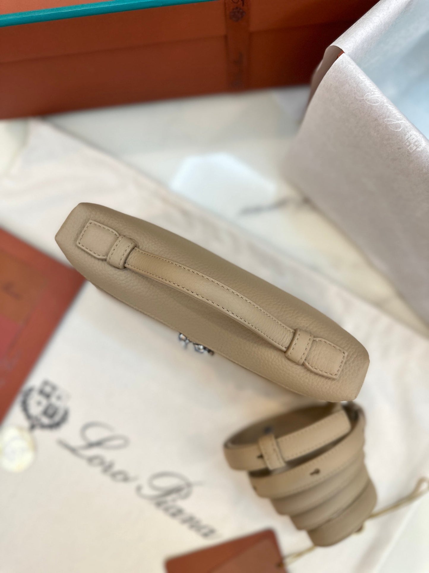 loro piana extra poket l19 apricot silver hardware