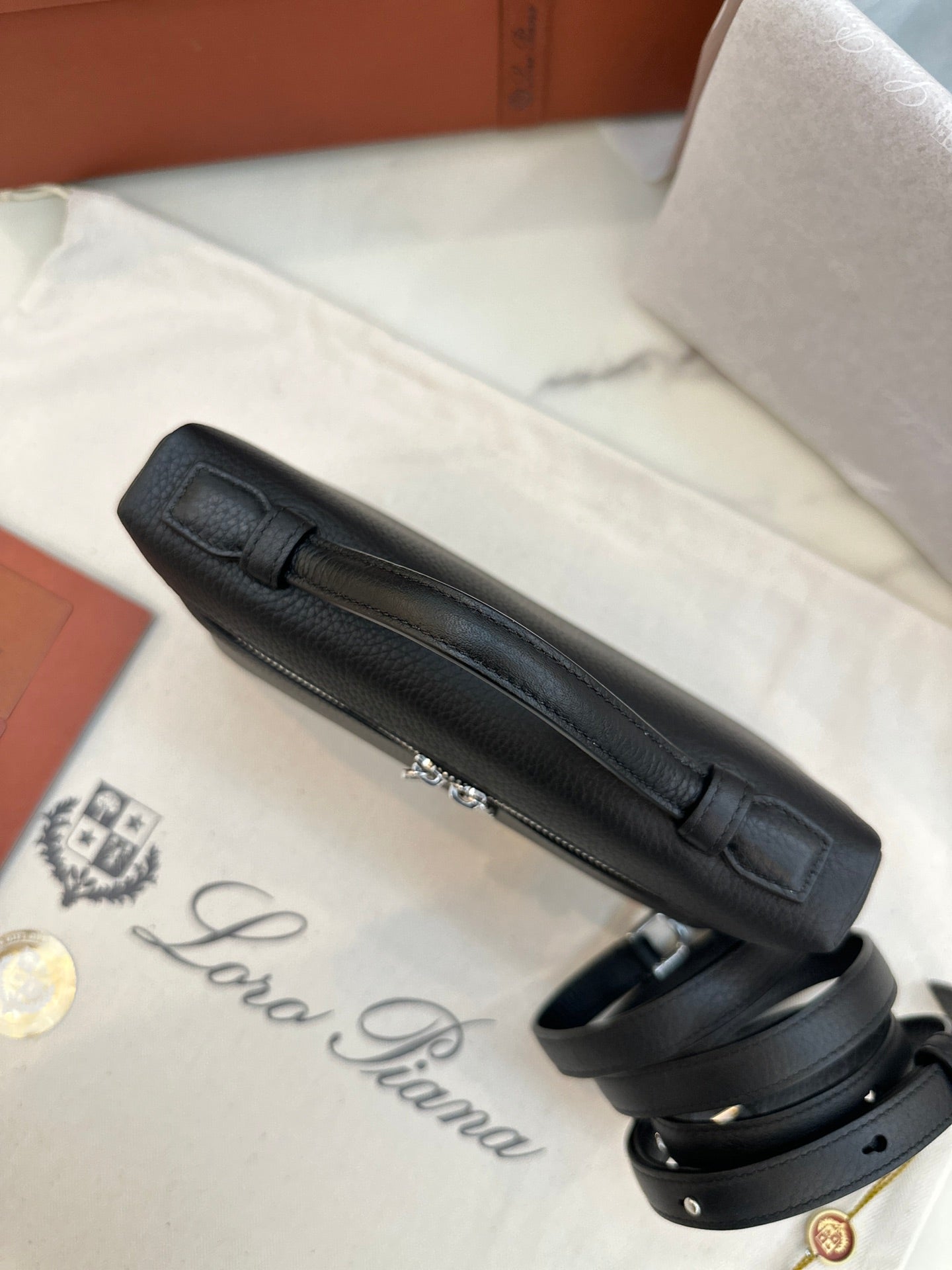loro piana extra poket l19 black silver hardware