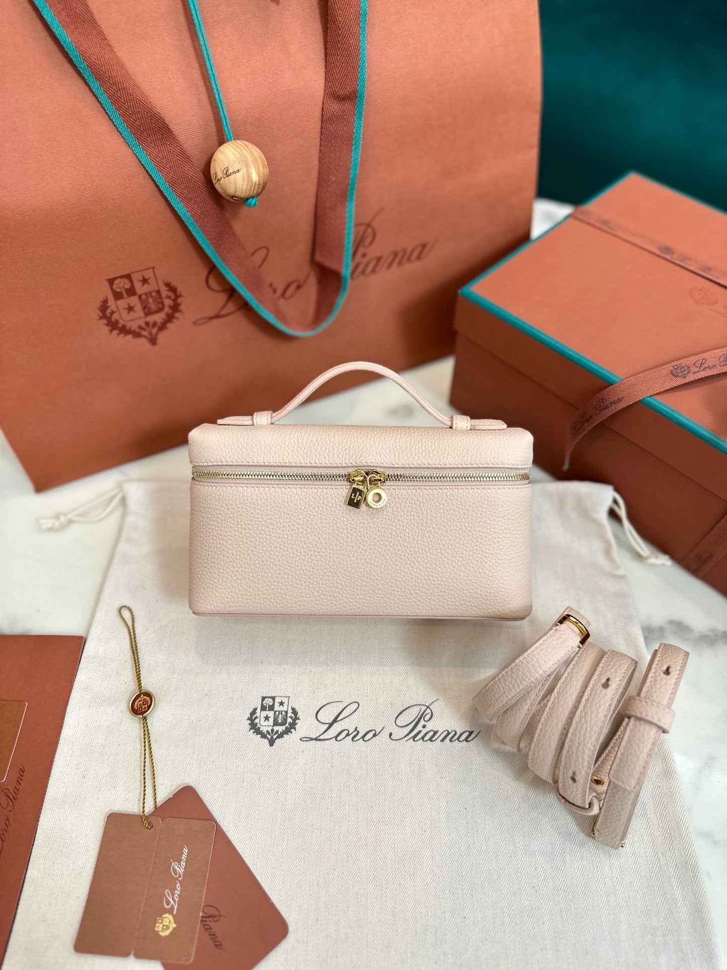 loro piana extra poket l19 cream pink