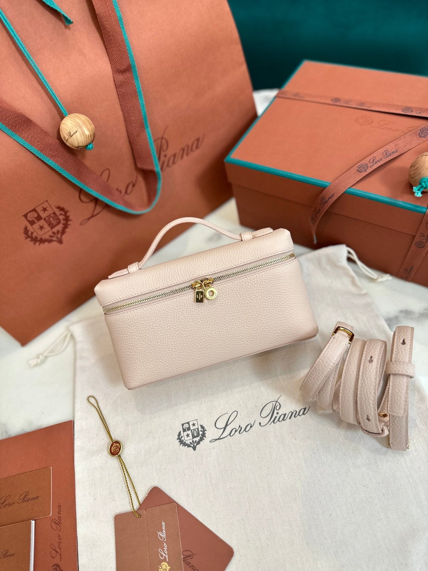 loro piana extra poket l19 cream pink