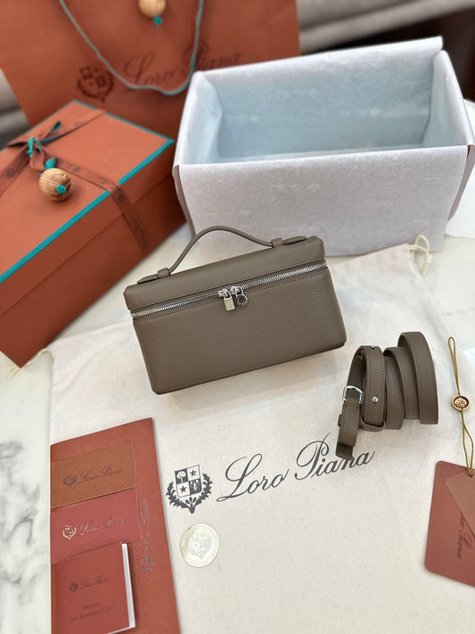 loro piana extra poket l19 elephant grey silver hardware