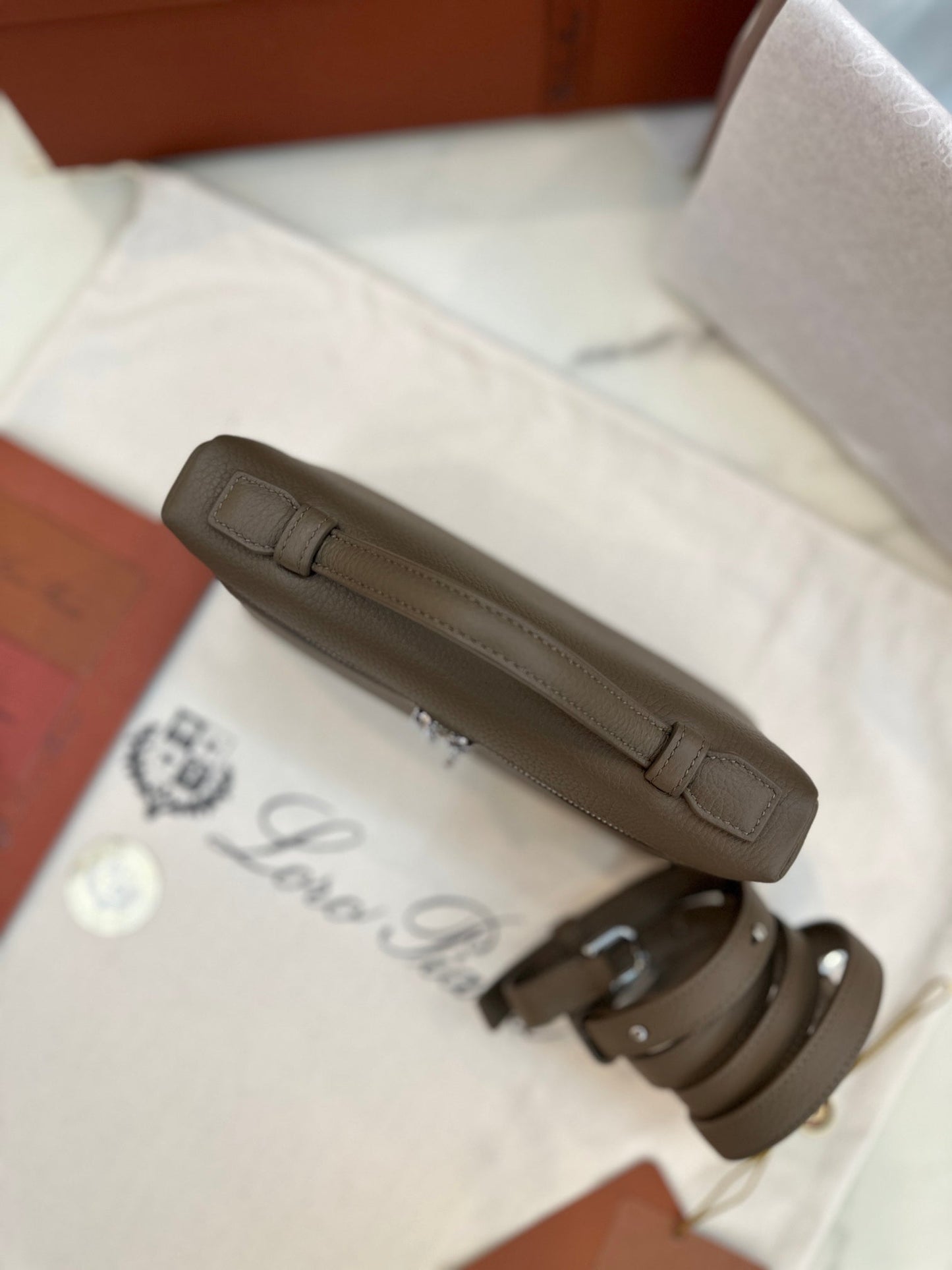 loro piana extra poket l19 elephant grey silver hardware