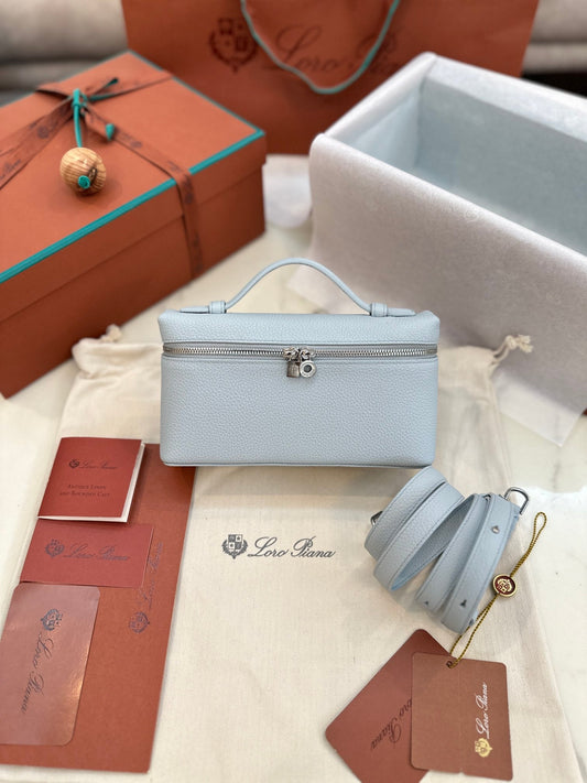 loro piana extra poket l19 light blue silver hardware