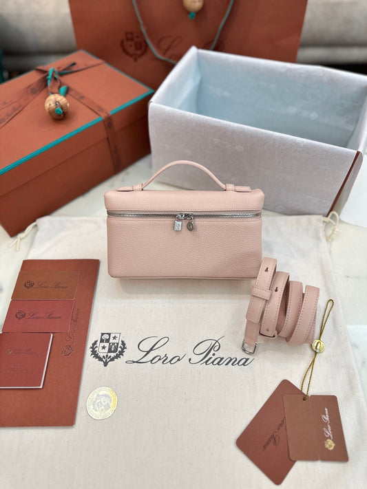 loro piana extra poket l19 pink silver hardware