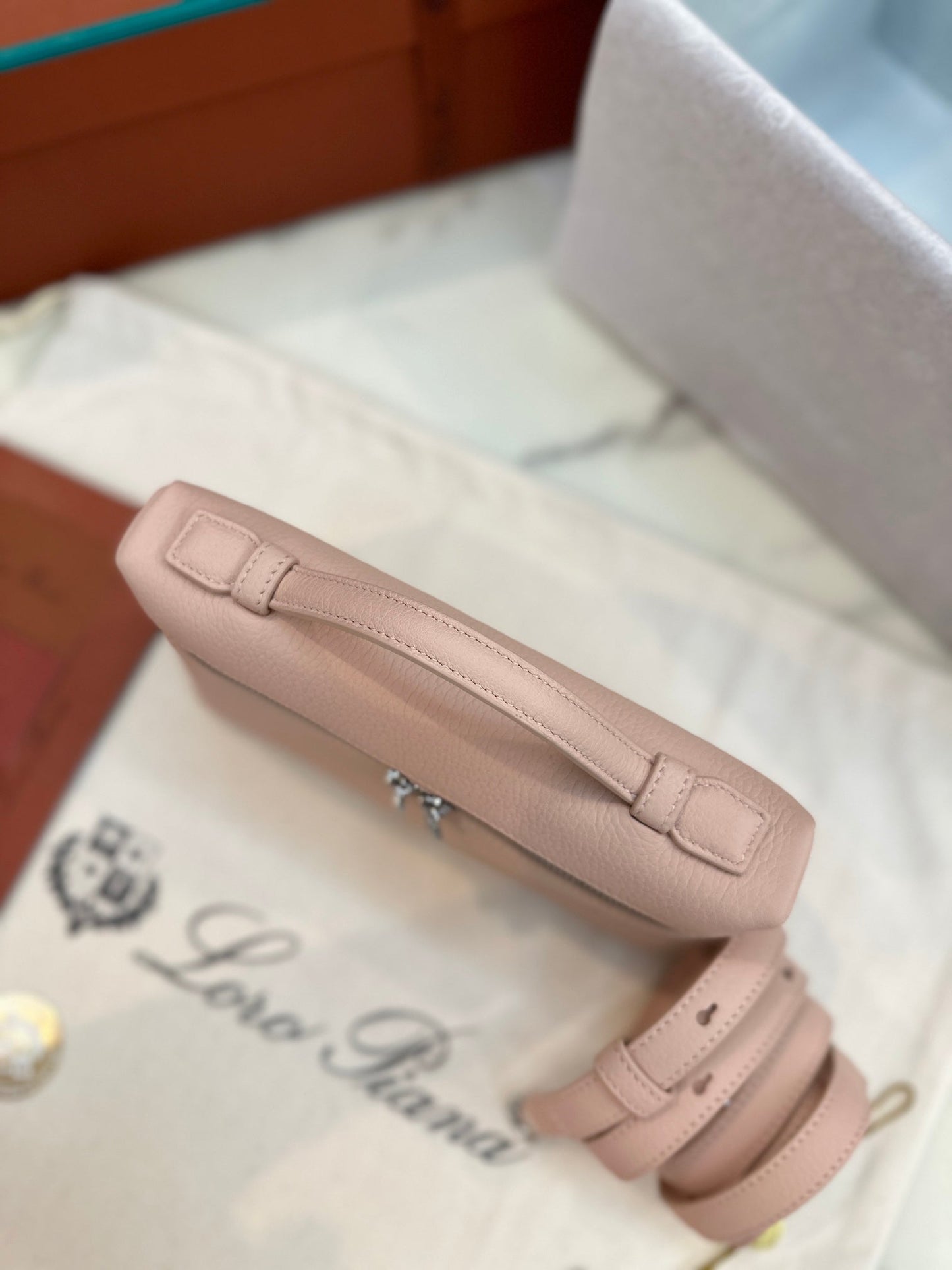loro piana extra poket l19 pink silver hardware
