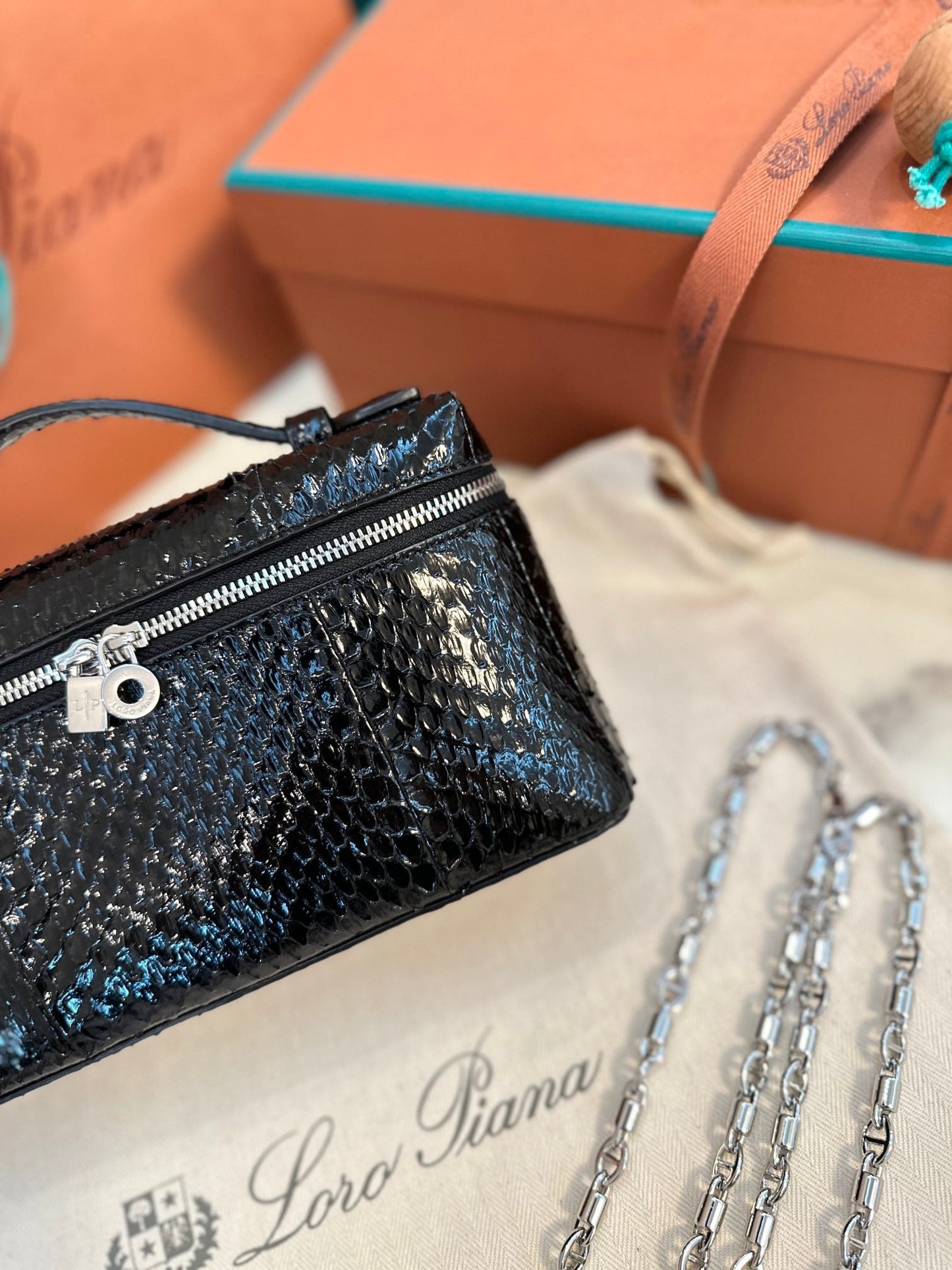 loro piana extra poket l19 snake leather