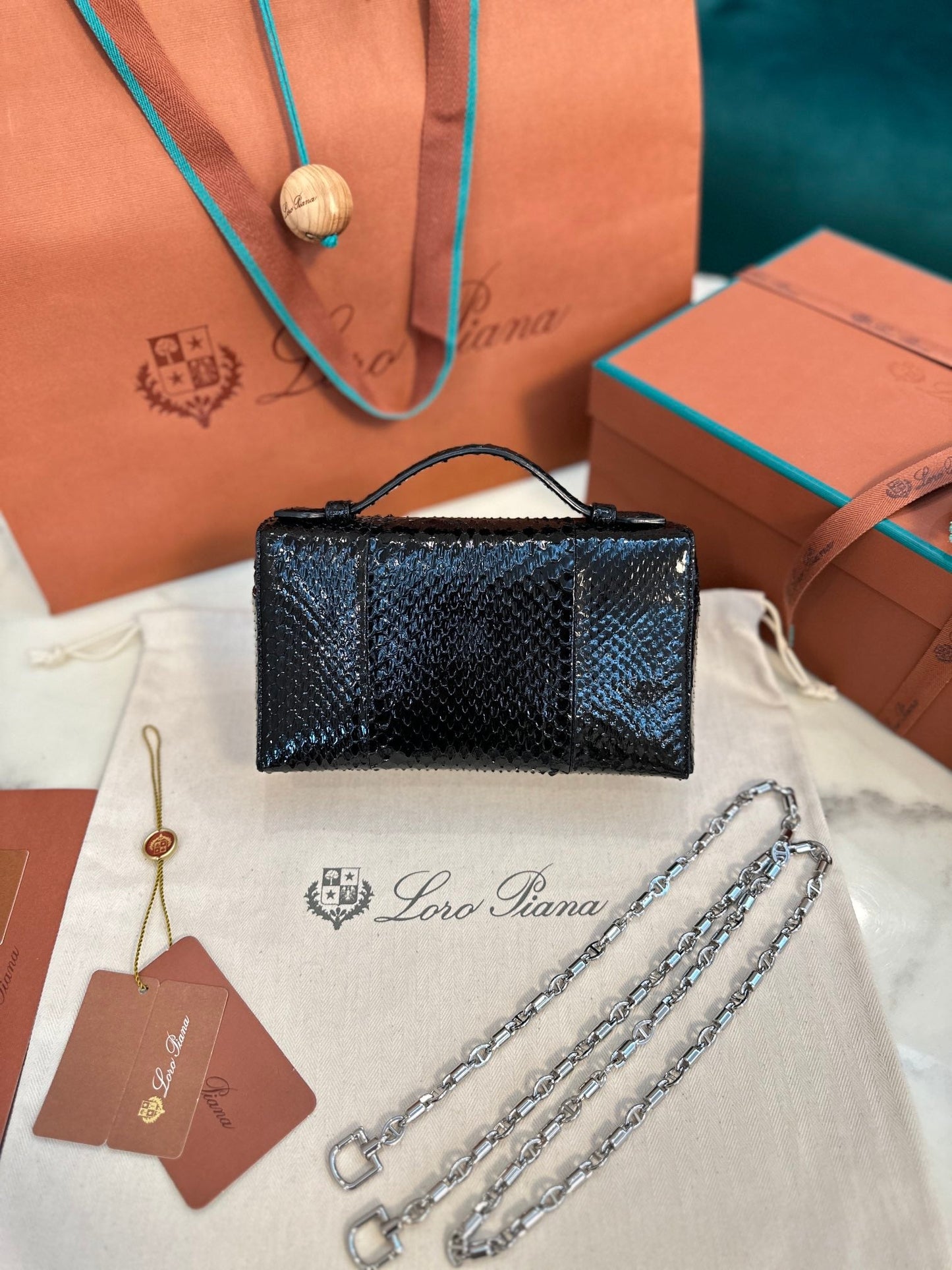 loro piana extra poket l19 snake leather