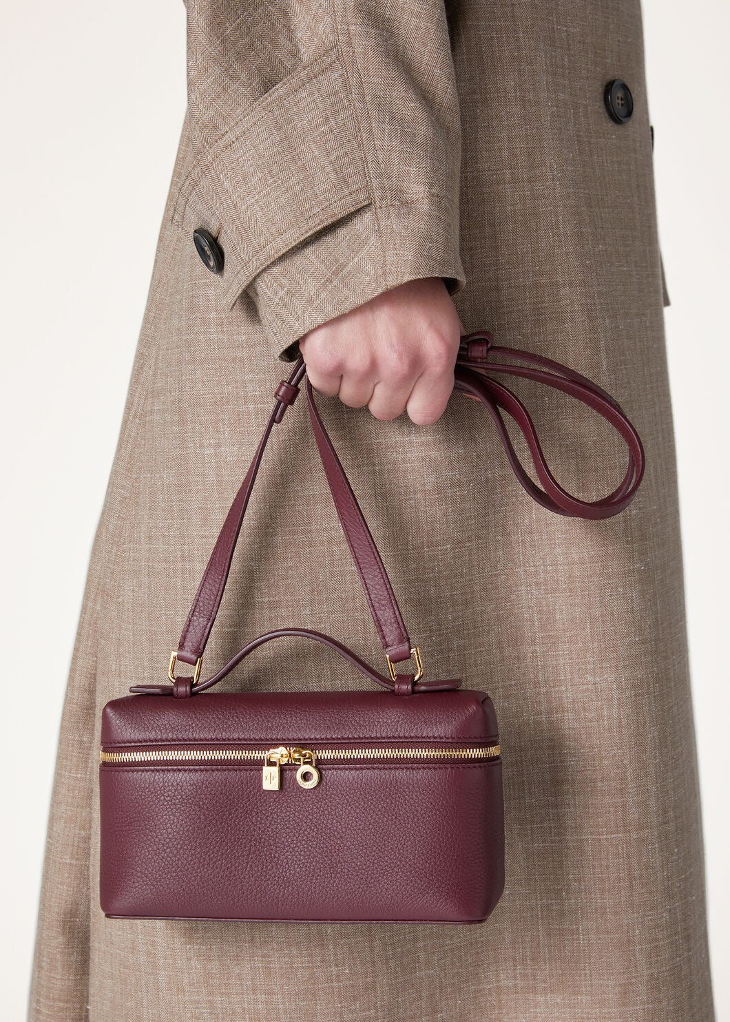 loro piana extra poket l19 wine red gold hardware
