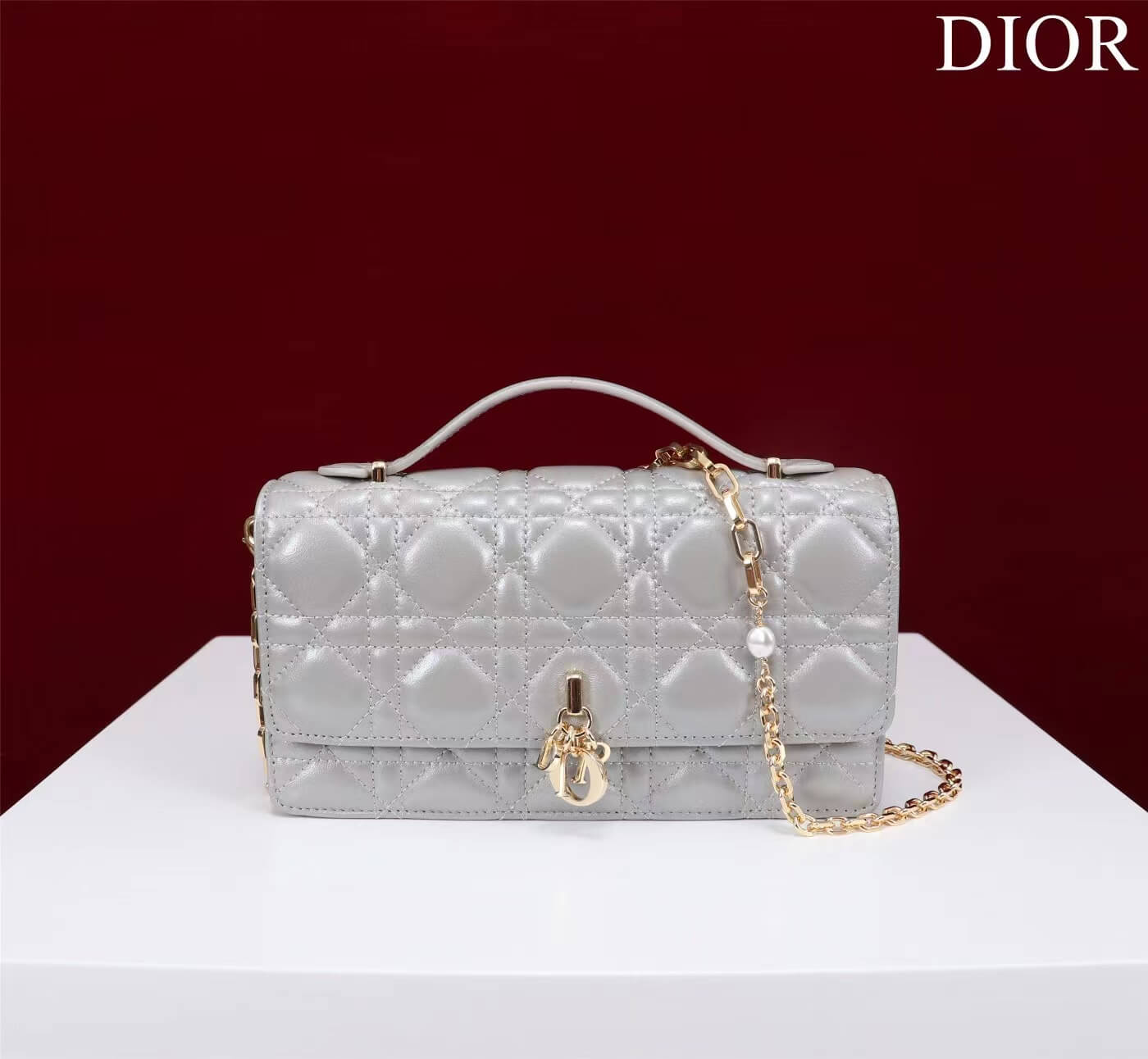 do m090 mini miss dior tas crossbody bags silver