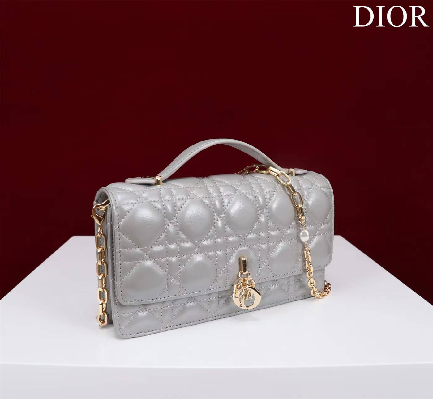 do m090 mini miss dior tas crossbody bags silver