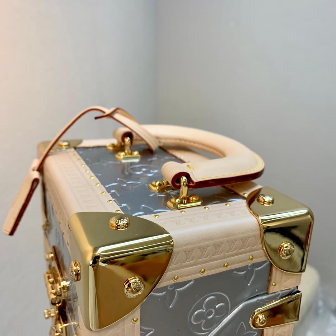 m10115 camera box brown monogram 21 5cm cowhide real leather