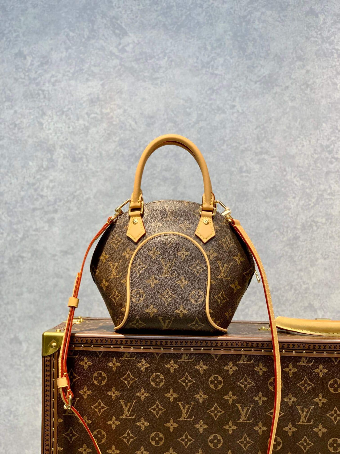 m20752 ellipse bb monogram brown leather