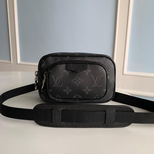 m30755 outdoor taigarama taiga fanny pack black mens bag monogram