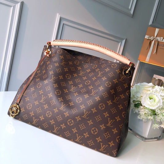 m40249 damier azur mm brown monogram subaxillary bag 46cm