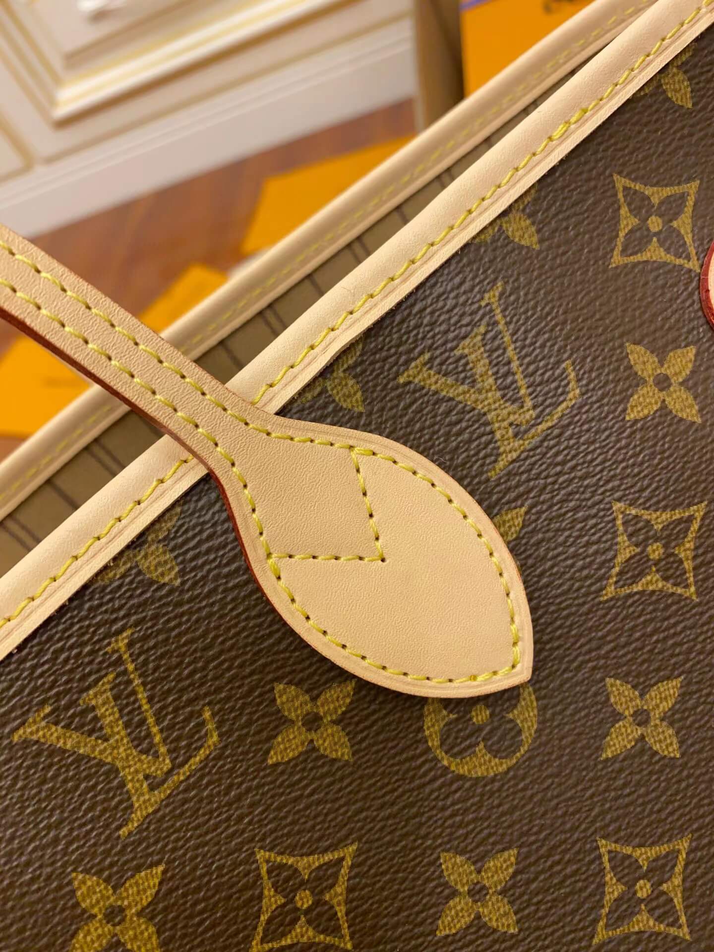 m40995 neverfull mm monogram apricot inside original quality