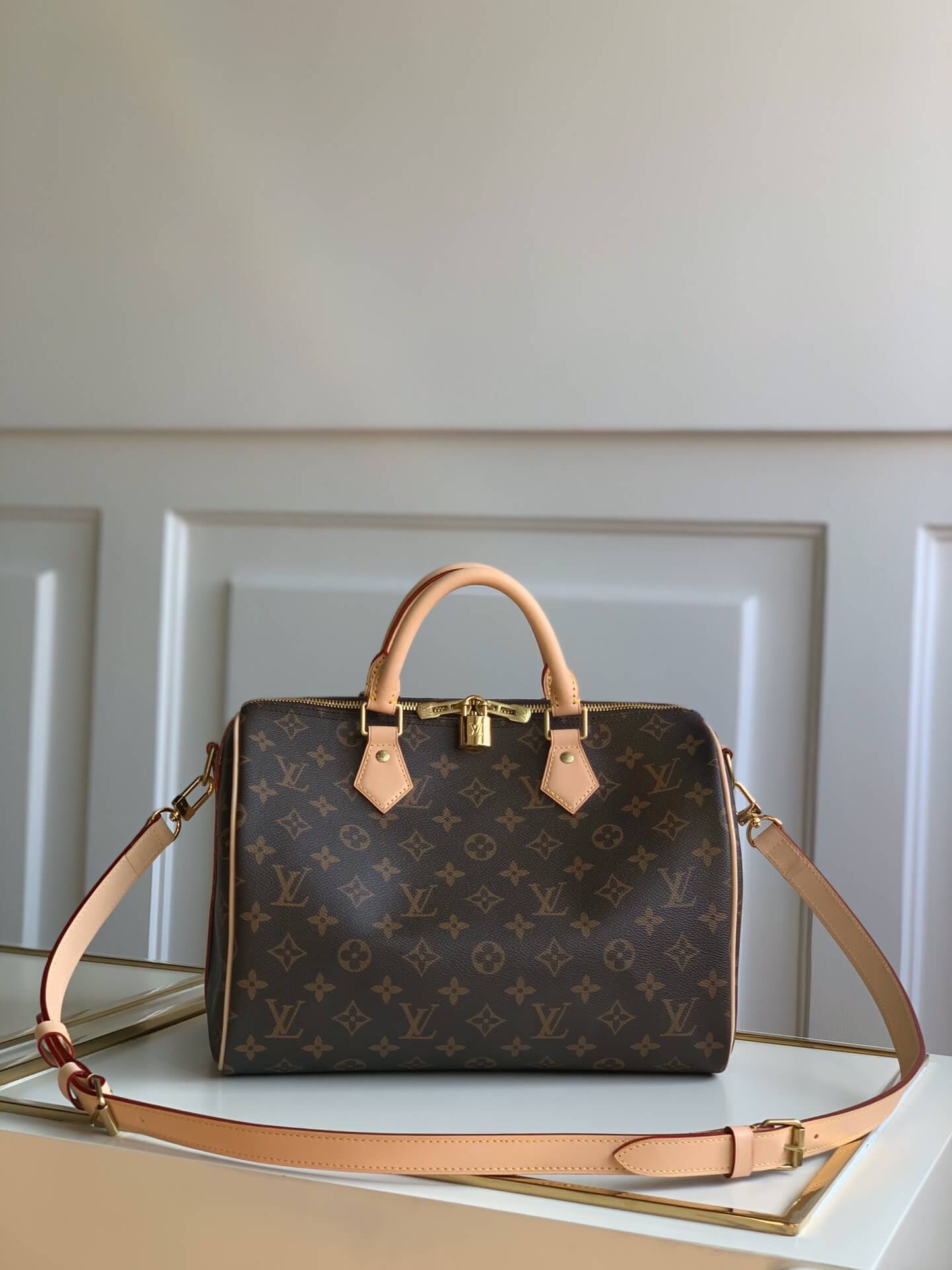 speedy 30 monogram brown