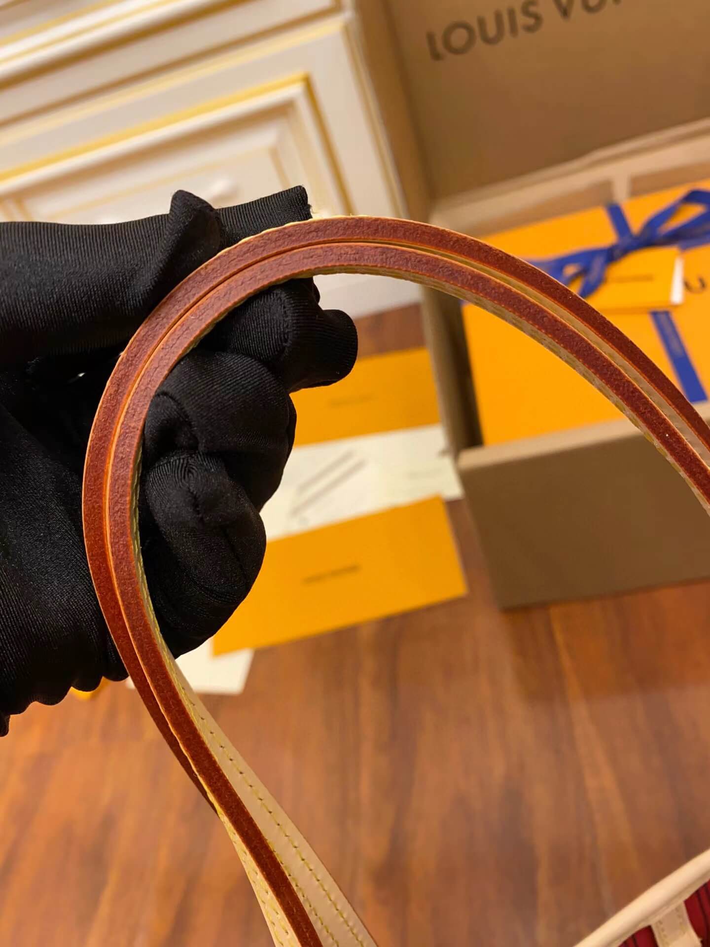 m41177 neverfull mm monogram red inside original quality