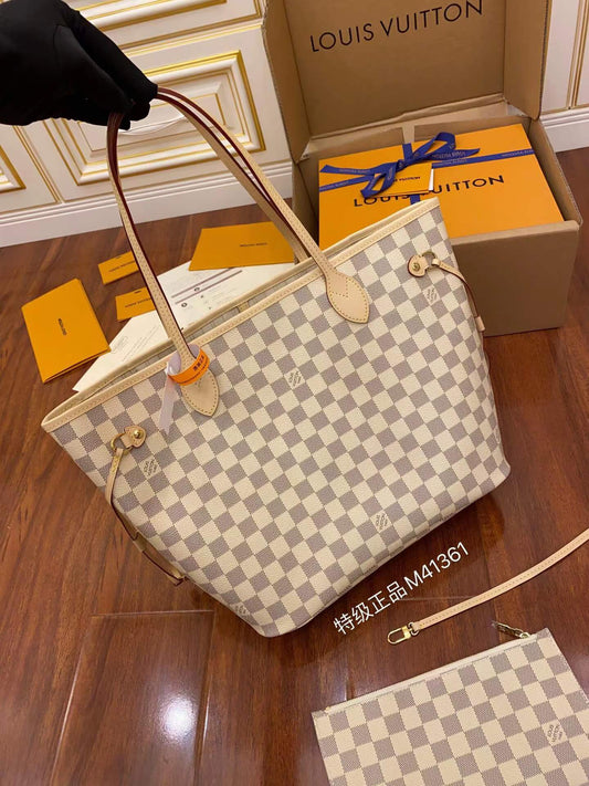 n41358 neverfull mm cherry damier ebene white pink inside original quality