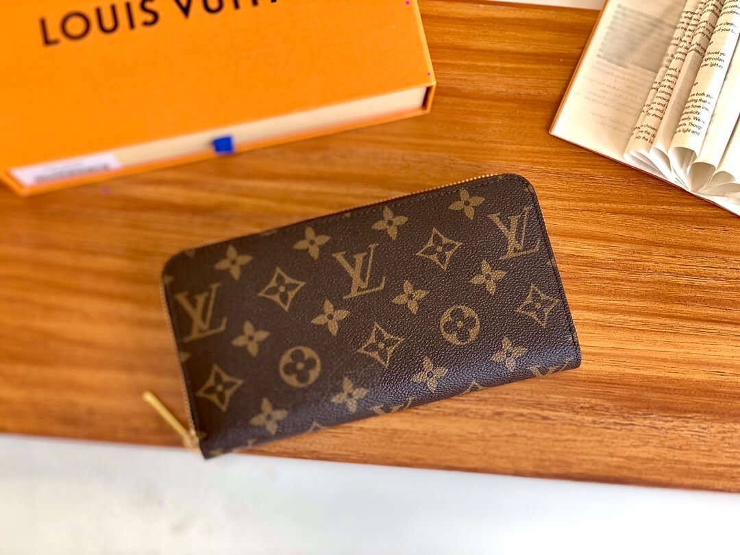 m41894 zippy wallet rose red monogram clutch bag women purse free shipping