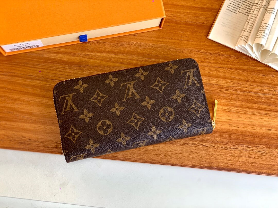 m41894 zippy wallet rose red monogram clutch bag women purse free shipping