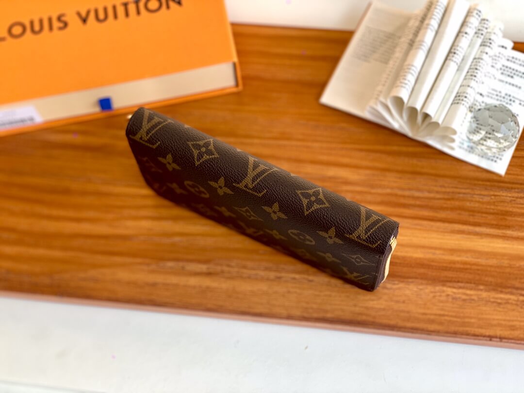 m41894 zippy wallet rose red monogram clutch bag women purse free shipping